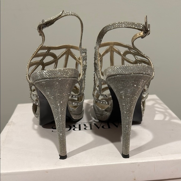 Elegant Silver Strappy Heels - Picture 4 of 6